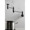 Kingston Brass Wall Mount Pot Filler Faucet with Knurled Handle, Oil Rubbed Bronze KS3105RKX - alternate 4