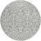 Homeroots 8' Gray And Ivory Round Damask Washable Indoor Outdoor Area Rug 595153 - alternate 3
