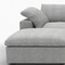 Homeroots 160" Light Gray Linen Blend Modular Sofa With Ottoman And Storage 714569 - alternate 3