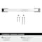 Amerock Incisive 5-1/16 inch (128mm) Center-to-Center Polished Chrome Cabinet Pull, 10PK 10VMP3712226 - alternate 3