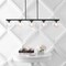 Jonathan Y Luca Parisian 45.5" 5-Light Modern Glam Iron Globe Linear LED Pendant, Black/Clear JYL7572B - alternate 3