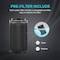 Ipower HealSmart 4 Inch Air Carbon Filter 4in Premium Australian Virgin Charcoal Smelliness Control, Fit w GLFILT4MHOOKBLK - alternate 2