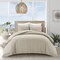 Homeroots Beige Queen 100% Cotton 180 Thread Count Washable Duvet Cover Set 529010 - alternate 4