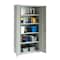 Hirsh Storage Cabinet, 72 in H, 36 in W, 18 in D, Recessed Twist, Keyed, Light Gray, 4 Shelves 22006 - alternate 8