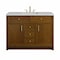 James Martin Vanities Bellshire 48" Single Vanity, Honey Oak w/ 3 CM Ethereal Noctis Silestone Top 660-V48-HNO-3ENC - alternate 1