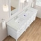 James Martin Vanities Brittany 84" Dbl Vanity, Bright White w/ 3 CM Eternal Jasmine Pearl Top w/FreePower Wireless Charger 655-V84-BW-FEJP - alternate 4