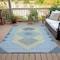 Homeroots 10' X 14' Denim Blue Gray And Brown Geometric Washable Indoor Outdoor Area Rug 631908 - alternate 2