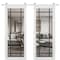 Sartodoors Sturdy Double Barn Door with Clear Glass, Lucia 2266 White Silk and Aluminum Strips, 13FT Rail Han LUCIA2266DB-S-WS-72 x 80 (2* 36x80) - alternate 1