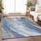 Homeroots 8' X 10' Blue Gold And Ivory Abstract Washable Indoor Outdoor Area Rug 617428 - alternate 3