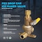 Everflow PEX Bx1/4" COMP Ice Maker - Humidifer Shut Off Valve with Drop Ears 1/2" PIMV12-NL - alternate 2