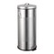 Happimess Theo Retro 8-Gallon Step Trash Can with Soft-Close Lid and FREE Mini Trash Can, Platinum Silver HPM1018E - alternate 2