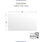 Fab Glass And Mirror 20X40in Rectangle Ultra Clear Glass Table Top, Flat Edge, Low Iron Extra Clear Tempered Glas LI-20x40REC6THFL - alternate 2