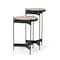 Homeroots Set of Two Brown And Black Marble And Metal Nested Tables, 2PK 604468 - alternate 1