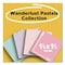 Post-It Notes in Wanderlust Pastels Collection Colors, 1.88" x 1.88", Assorted Colors, 70 Sheets/Pad, 18PK 622-18SSNRP-CP - alternate 2