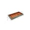 Homeroots 21in Natural And Turquoise Solid Wood Handmade Serving Tray With Handles 724227 - alternate 2