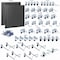 Triton Products 46 pc LocHook Assortment W/ (2) 24" W x 24" H Black 18-Gauge Steel Square Hole Pegboards LB1-BKKit - alternate 4