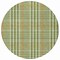 Homeroots 8' Olive Green Brown And Ivory Round Plaid Washable Indoor Outdoor Area Rug 601496 - alternate 3