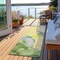 Homeroots 8' Runner Yellow Abstract Washable Non Skid Indoor Outdoor Runner Rug 559542 - alternate 2