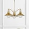 Jonathan Y Colin 3-Light 22" Adjustable Iron/Glass Retro Hurricane LED Pendant, Brass Gold JYL6122A - alternate 4