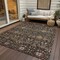 Homeroots 3' X 5' Chocolate Red And Gold Floral Washable Indoor Outdoor Area Rug 604641 - alternate 2