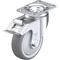 Blickle Swivel Plate Caster, TPR, 4", Brake L-TPA 102KF-12-FI - alternate 1