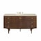 James Martin Vanities Amberly 60" Single Vanity, Mid-Century Walnut, w/ 3 CM Tajnar Eclos Top w/FreePower Wireless Charger 670-V60S-WLT-FTJR - alternate 1