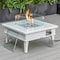 Leisuremod Walbrooke White Patio Conversation, Square Fire Pit with Slats Design & Tank Holder, Navy Blue WWS-27-20-57-31-NBU - alternate 2
