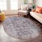 World Rug Gallery Vintage Inspired Machine Washable Non Slip Area Rug 5 ft x 7 ft Oval Charcoal 6029CHARCOAL5OV - alternate 1
