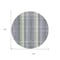 Homeroots 8' Pewter Gray And Mint Green Round Plaid Washable Indoor Outdoor Area Rug 613995 - alternate 3