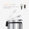 Simplehuman 1-1/8 gal Round Step-On Can, Black, Foot Pedal, Stainless Steel, Not Applicable CW2091 - alternate 2