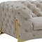 Homeroots 97" Beige Velvet Chesterfield Sofa With Gold Legs 488829 - alternate 4