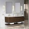 James Martin Vanities Allamari 72" Double Vanity, Sable w/ 3 CM Siberian Silestone Top D640-V72-SBL-WSFR - alternate 5
