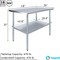 Amgood 36 in. x 48 in. Stainless Steel Table, Metal Utility Kitchen Prep Work Table, NSF AMG WT-3648-Z - alternate 4