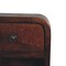 Homeroots 8" Dark Brown Solid Wood Square One Drawer Nightstand 651548 - alternate 2