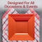 Smarty Had A Party 6.5" Burnt Orange Square Plastic Cake Plates (120 Plates), 120PK 9906-CASE - alternate 5