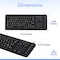 Delton Medical Grade Airtight Waterproof USB Backlit Computer Keyboard & Touchpad, Black M70 - alternate 4