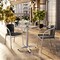 Flash Furniture Square Table Set, Aluminum, Plastic, Rattan, Stainless Steel, Grey TLH-ALUM-24SQ-020BKCHR2-GG - alternate 5
