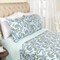 Homeroots Blue and Green Twin Cotton Blend 0 Thread Count Washable Duvet Cover Set 528454 - alternate 5