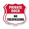 Signmission Private Dock Shield Sign No Trespassing, 18 inch X 18 inch, Plastic Sign, 2PK SHI-P-2PACK-18-434 - alternate 1