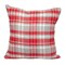 Homeroots 16" Red and White Plaid Cotton Throw Pillow 529173 - alternate 3