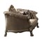 Homeroots 96" Bone Velvet Sofa And Toss Pillows With Gold Legs 491303 - alternate 2