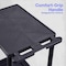 Luxor Utility Cart with Lipped Plastic Shelves, 300 lb Load Capacity, 3 Shelves, 24 in L, 18 in W STC222-B - alternate 4