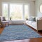 Homeroots 8' X 10' Denim Blue Navy Blue And Ivory Geometric Washable Indoor Outdoor Area Rug 615197 - alternate 5
