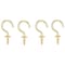 Prosource Cup Hook, 15/32 in Opening, 3.5 mm Thread, 1-1/2 in L, Brass, Brass LR-385-PS - alternate 1