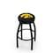 Holland Bar Stool Co 30" Blk Wrinkle Iowa Swivel Bar Stool, Accent Ring L8B2B30IowaUn - alternate 1