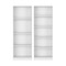 Homeroots Set of Two White Wood Nine Tier Modular Bookcase, 2PK 546622 - alternate 1