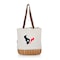 Picnic Time Family Of Brands Houston Texans - Pico Willow and Canvas Lunch Basket, (Natural Canvas) 200-00-187-134-2 - alternate 1