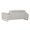 Homeroots 71in Light Gray And Silver Genuine Leather Loveseat 329683 - alternate 4