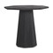 Homeroots 30" Black Solid Wood and Wood Round Pedestal End Table 605614 - alternate 1