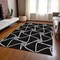 Homeroots 5' X 8' Black And Ivory Geometric Washable Indoor Outdoor Area Rug 612852 - alternate 3